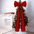 thumbnail image 6 of Fasiaou 1 Counts Oversized Velvet Christmas Tree Bow Topper Large Flocked Holiday Decor for Indoor Outdoor Wedding Party Decoration Festive Xmas Tree Accessories, 6 of 8