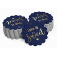 thumbnail image 2 of Inkdotpot 50 Pack Love Is Sweet Wedding Favor Paper Tags Craft Real Gold Foil Hang Tags, 2 of 6