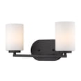 thumbnail image 4 of Golden Lighting Manhattan 2-light Vanity in Matte Black, 4 of 5