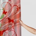 thumbnail image 3 of Chilfamy  Orange and Pink Shower Curtain, Warm Colors Victorian Style Arrangement of Swirls and Lines, Cloth Fabric Bathroom Decor Set with Hooks, Vermilion and Pale Pink White, 3 of 7