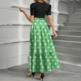 thumbnail image 2 of TQWQT Maxi Dresses for Women Modest Flowy Short Sleeve Teacher Dress Maxi Dresses Polka Dot Print Empire Waist Patchwork Ruffle Hem A Line Dresses Plus Size Modest Clothing Green M, 2 of 4