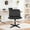 Black, variant on Vanity Chairs Criss Cross Legged Chair Armless Office Desk Chairs Height Adjustable Computer Chair No Wheels Wide Seat Ergonomic for Bedroom Living Room, Brown
