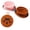 Brown&Pink, variant on 1 Pack Collapsible Silicone Double Pet Bowl, 2-in-1 Portable Food & Water Separate Feeding Bowl, Foldable Travel Bowl for Dogs & Cats