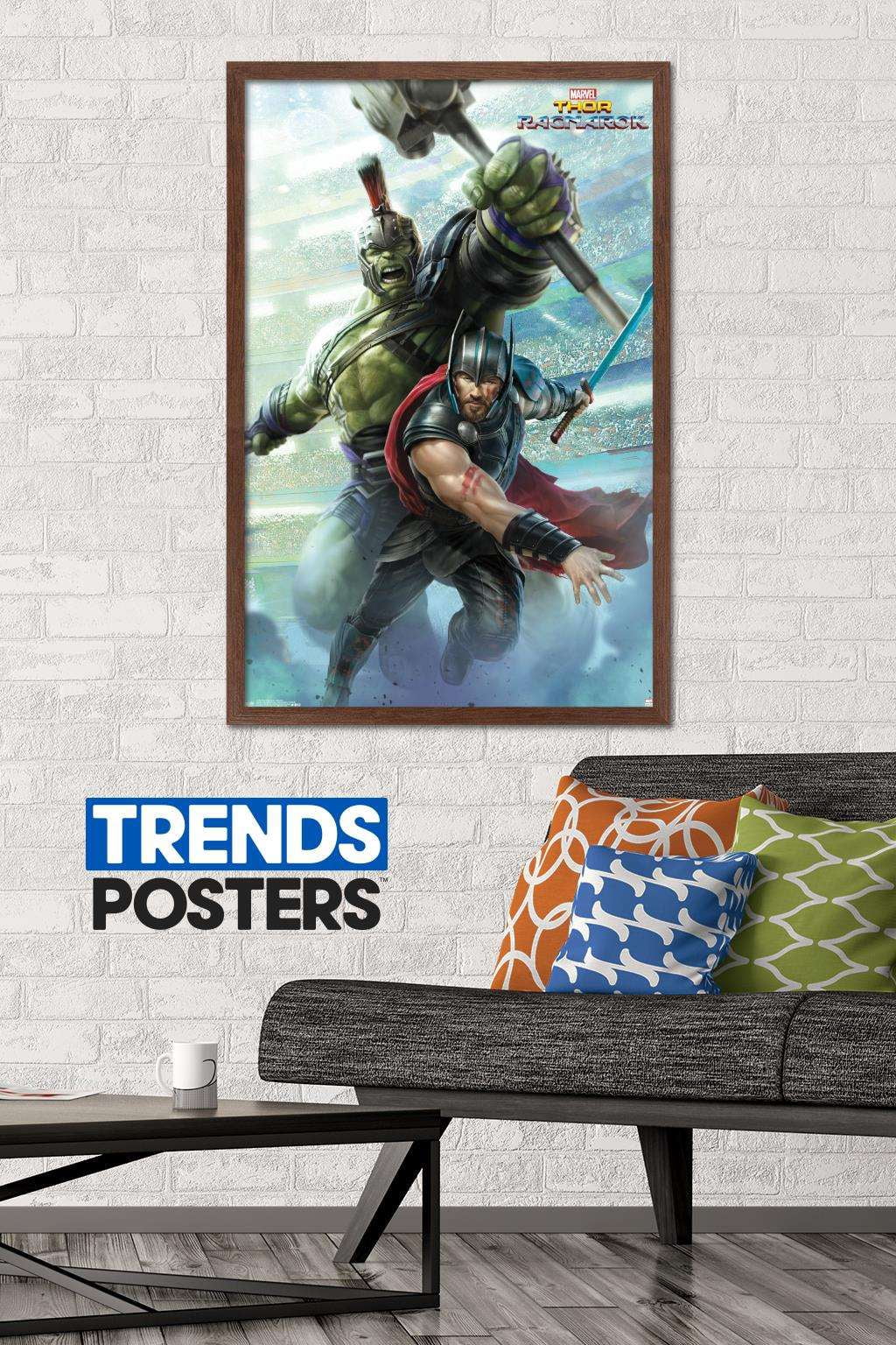 Marvel Cinematic Universe - Thor: Ragnarok - Warriors Wall Poster, 22.375" x 34", Framed