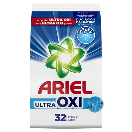Ariel with Ultra Oxi Powder Laundry Detergent, 52 oz, 33 Loads