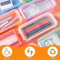 thumbnail image 5 of 10Pcs Large Capacity Plastic Pencil Box Clear Pencil Case Crayon Box, 5 of 5