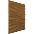 thumbnail image 2 of Ekena Millwork 19 5/8"W x 19 5/8"H Ripple EnduraWall Decorative 3D Wall Panel, Bright Coat Gold (12-Pack for 32.04 Sq. Ft.), 2 of 6