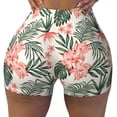 thumbnail image 2 of Haiem Lilies Flowers No Front Seam Biker Shorts for Women Yoga Workout Gym Bike Shorts with Tummy Control Moisture-Wicking-Small, 2 of 9