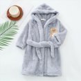thumbnail image 2 of KPOPLK Kid's Robe Girls Bathrobe Teen Girls Hooded Pajamas Toddler Robes Dressing Gown for 2-13Yeas(18-24 Months,Grey), 2 of 6