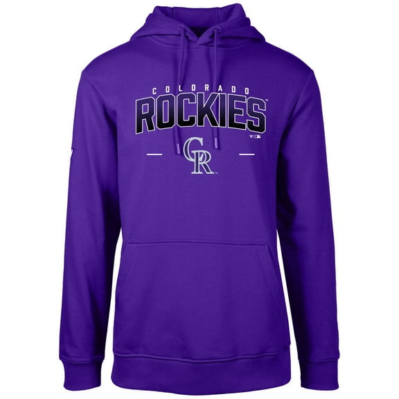 Men's Levelwear Purple Colorado Rockies Podium Doubleheader Pullover Hoodie
