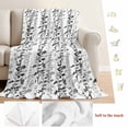 thumbnail image 5 of Black Grey Botanical Blanket Soft Cozy Warm Throw Blanket for Couch, Plush Fuzzy Flannel Fleece Blankets for Sofa, Spring Floral Summer Farmhouse Bed Blankets Lightweight Gifts for Women, 40"x60", 5 of 9