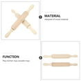 thumbnail image 2 of 2 Pcs Wooden Bowl Toy Portable Rolling Pin Dough Roller Toys Children’s DIY Baking Tool Kid, 2 of 6