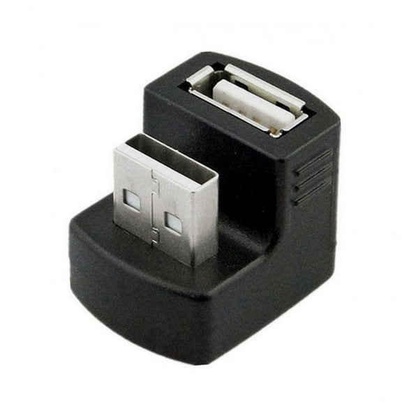 Xiwai Adapter Up Angled USB 2.0 Adapter A Male to Female Extension 90 180 360 Degree Black