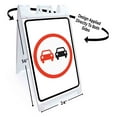 thumbnail image 2 of No Overtaking (24" X 36") Standard A-Frame Signicade, Includes Decal Applied To Stand, 2 of 4