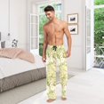thumbnail image 6 of FORMRS Mens Pajama Pants with Pockets Sleepwear Lounge Bottoms Sizes S-2XL, Yellow Floral Rabbit, 6 of 7