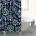 thumbnail image 4 of Pioneer Flower Floral Print Pattern Shower Curtain 72"x72" ,Bathroom Decorative Shower Curtains Set with 12 Hooks,Modern Waterproof Washable Shower Curtain, 4 of 6