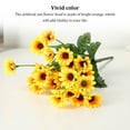 thumbnail image 5 of 4pcs Artificial Sunflowers Yellow Flowers Bunch Realistic Large Fake Flowers Accessories Wedding Bouquet for Home 24 Heads, 5 of 10