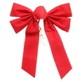 thumbnail image 3 of 12 Pack Red Christmas Ribbon Bows, 9" x 11" for Xmas Wreaths, Gift Wrapping, Holiday Party Decorations, Bows, 3 of 5