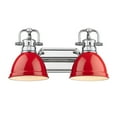 thumbnail image 3 of Golden Lighting Duncan 2-Light Metal Bath Vanity in Chrome/Red, 3 of 4