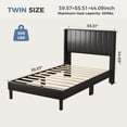 thumbnail image 6 of CONCETTA Twin Size Bed Frame with Wingback PU Upholstered Headboard and Wooden Slats Support, No Box Spring Needed, Easy Assembly, Black, 6 of 8
