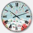thumbnail image 1 of DesignArt Country Flower snowflakes II Large Wall Clock, 1 of 2