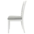 thumbnail image 3 of Benjara Hoa 18 Inch Dining Side Chair Set of 2, Gray Padded Seat, White Solid Wood, 3 of 5
