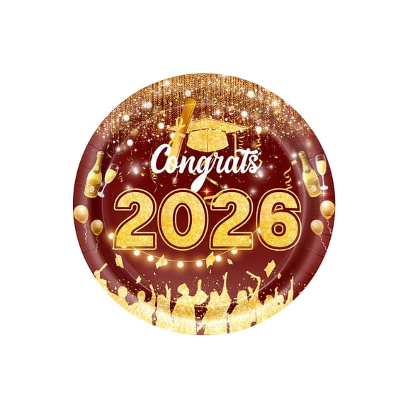 KUNPENG 2026 Graduation Party Tableware Kit for Class of 2026 Graduates Decorations