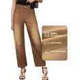 thumbnail image 3 of DOKOTOO Women's Barrel Jeans Baggy High Waisted Vintage Y2K Boyfriend Jeans Loose Ankle Denim Stretch Pants with Big Pockets, 3 of 8
