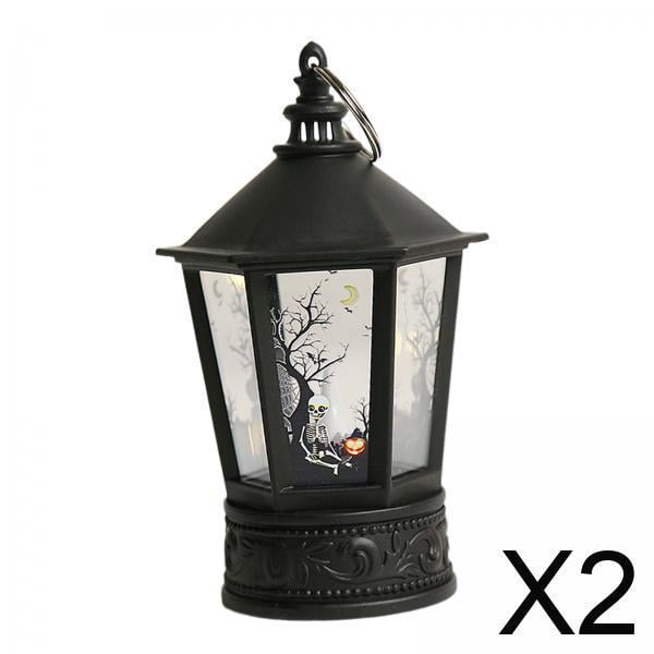 Linterna de interior,Linterna colgante Linternas de pared Luces decorativas,Luz de mesa batería Decoración de iluminación,Lámpara de paisaje para jardín de Halloween Luz