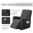 thumbnail image 5 of Subrtex Stretch Recliner Chair Slipcover Furniture Protector Lazy Boy Covers for Leather and Fabric Recliner Sofa with Side Pocket (Recliner, Gray), 5 of 6