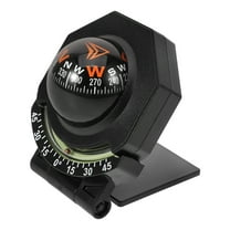 OFFIGAM Black Marine Compass with Foldable Inclinometer for Boat and Car Dash Mount Navigation