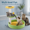 thumbnail image 4 of SUGIFT Cute Cat Tree with Sisal Scratching Posts Multi-Level Cat Tower for Indoor Small Medium Cats, Green, 4 of 9