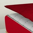 thumbnail image 6 of 5 Piece Sheet has Zippers Sheet Set, King Size 6 Inch Deep Pocket, 800 TC, Stripe Red Color., 6 of 9