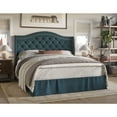 thumbnail image 2 of Home Design Eleanor Full Upholstered Platform Bed Frame with Nailhead Trim, Button Tufted Camelback Wingback Headboard, Denim Blue – Easy Assembly, 2 of 5