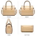 thumbnail image 4 of Shiny Patent Faux Leather Handbags Barrel Top Handle Purse Satchel Bag Shoulder Bag for Women, 4 of 8
