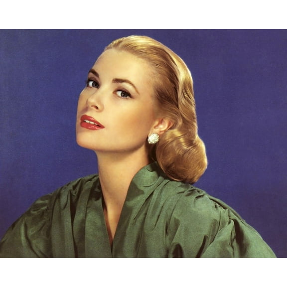 Grace Kelly Beautiful Studio Portrait Green Blouse 24X36 Classic Hollywood Poster