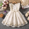 thumbnail image 5 of HAYIMI Child Summer Girls Dress With Mesh Floral Lace Trim Sleeveless Party Style For Warm Weather O-Neck Leisure Dresses, 5 of 8