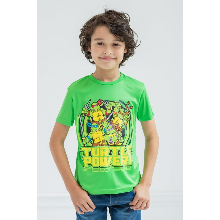 Teenage Mutant Ninja Turtles Leonardo Michelangelo Raphael Little Boys  Hawaiian Button Down Shirt Blue 7-8
