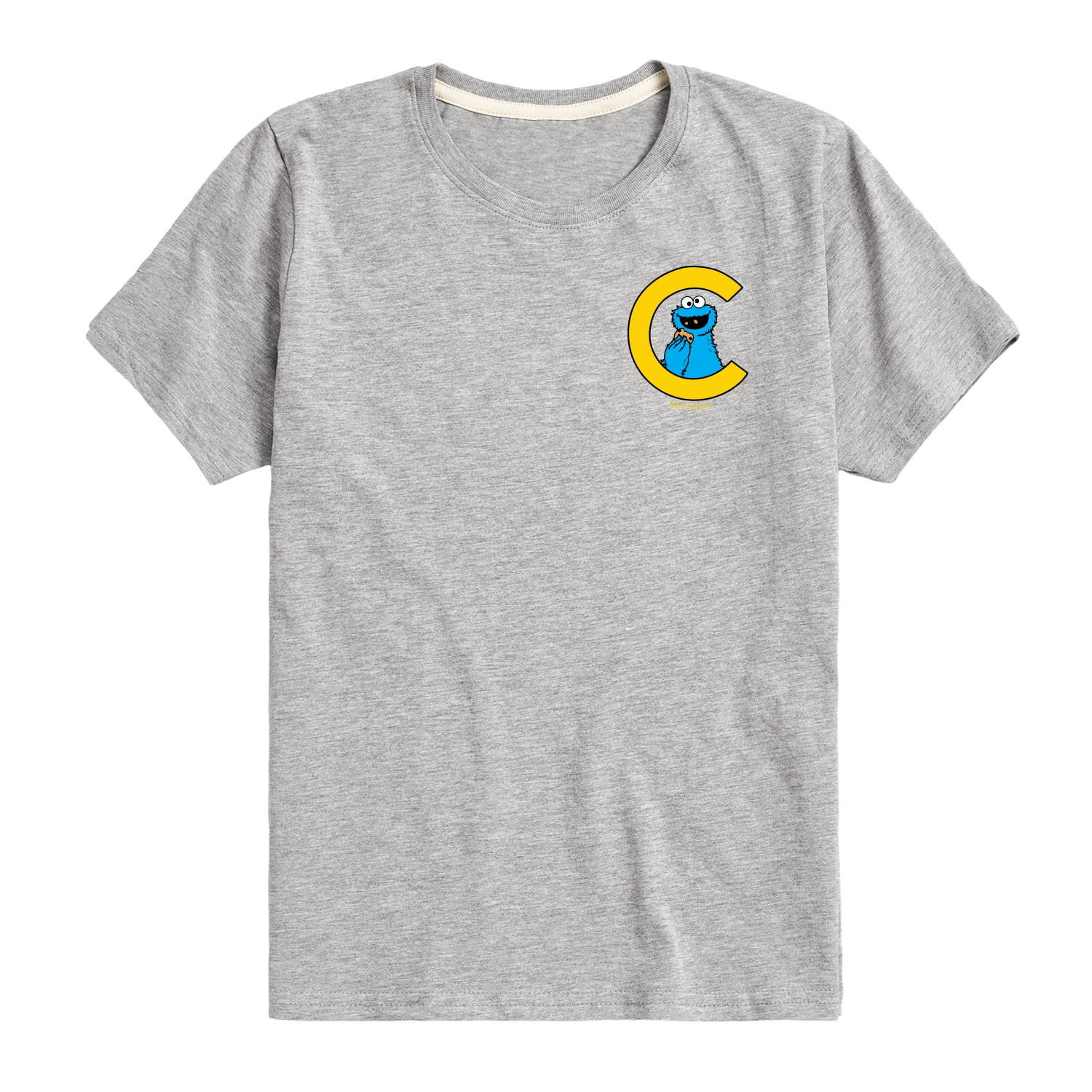 Sesame Street - Cookie and C - Toddler and Youth Short Sleeve Graphic T-Shirt