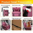 thumbnail image 3 of Dog Booster Seat for Car Front Seat, for Small Dogs Medium Dogs Within 15 lbs, Dog Car Booster Seat with Seat Belt, Pink, 3 of 8
