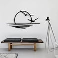 thumbnail image 4 of Sunrise metal wall decor, sun and seagull wall decor, metal wall decor, abstract sunset home decor, 4 of 5