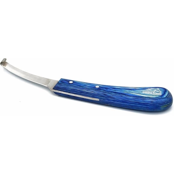 Equine Care Right-Handed Hoof Knife Narrow Razor-Sharp J2 Stainless Steel Blade Ergonomic Non-Slip Handle