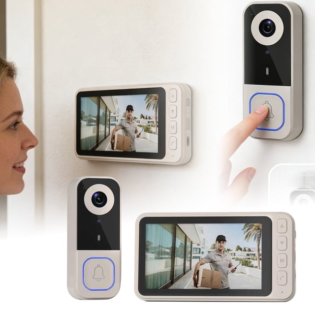 BotaniNest Wireless Video Doorbell With Two Way Audio Night And Motion Detection For Home