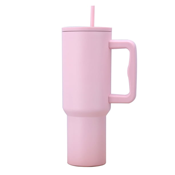 Aislado Paja 40 Oz Con Asa para Frías Y Calientes () Rosa