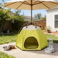 thumbnail image 5 of Hexagon Pet Tent Outdoor Camping Portable Folding Dog Cat House, Waterproof Tear-Resistant Travel Shelter, Mesh Ventilation, Lightweight Bed, 60x60x48cm, 5 of 6