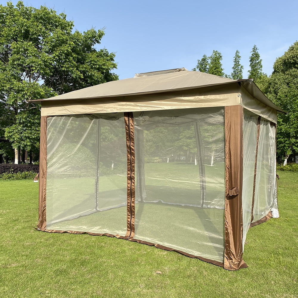 Private Jungle Outdoor 11x 11Ft Pop Up Gazebo Canopy With Removable Zipper Netting,2-Tier Soft Top Event Tent Private Jungle Outdoor 11x 11Ft Pop Up Gazebo Canopy With Removable Zipper Netting,2-Tier Soft Top Event Tent