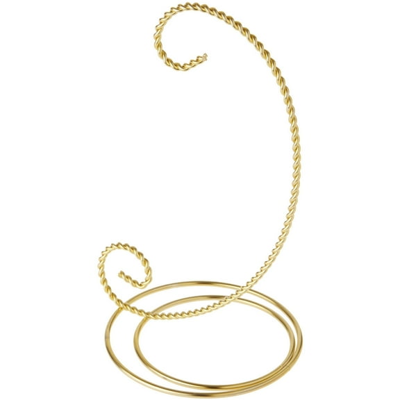 Bard's Scroll Gold-toned Ornament Stand, Small, 7.5" H x 4.5" W x 4.5" D, Pack of 3