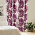 thumbnail image 2 of Ambesonne Floral Curtains, Watercolor Flowers Lines, Pair of 28"x63", Dark Magenta and Slate Brown, 2 of 5
