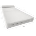 thumbnail image 3 of Sleeper Chair Folding Bed, Studio Sofa Guest Folded Mattress, High Density Foam (70 x 36 x 6, White), 3 of 11