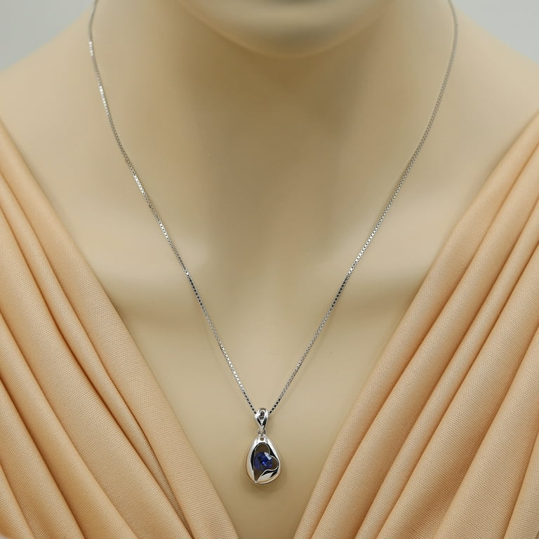 Walmart sapphire necklace clearance
